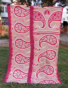 Cotton Vintage Old Sari Indian Kantha Quilt <b>Bedding</b> Set - Product Image 2