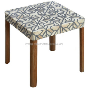 Table d'appoint en os et incrustation de design moderne - Product Image 1