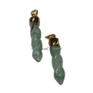 Colgante en espiral de aventurina verde - Product Image 1