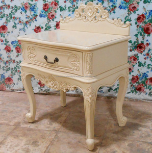 Meubles peints indonésien blanc, meuble de table, chambre à coucher française - Product Image 2