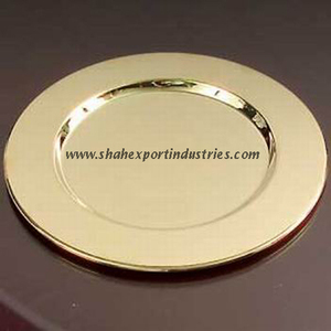 Assiette chargeur en métal argenté avec bordure perlée forme ronde vaisselle minimaliste occidentale chargeur Pate pour décor de fête de mariage - Product Image 4