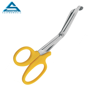 Ciseaux utilitaires en acier inoxydable avec poignée en plastique pour les infirmières ou l'instrument chirurgical essentiel de toile de coupe - Product Image 1