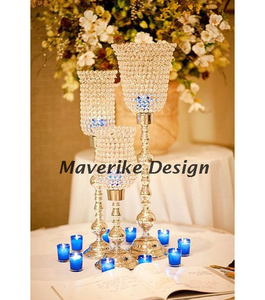 Portavelas de cristal Soporte votivo de metal de vidrio con base redonda resistente Calidad superior para la decoración de la Mesa del hogar y la boda - Product Image 5