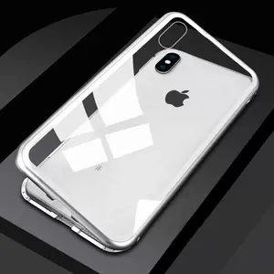 Wadegroup magnetic metal glasses mobile phone case covers for iPhone 6s 7 8 plus x xr xs max 11 pro 12 13 LG K52 Oppo reno 5