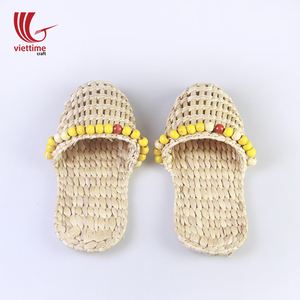 Chaussons en jacinthe d'eau, chaussons d'été en paille, chaussons vintage, sandales - Product Image 4