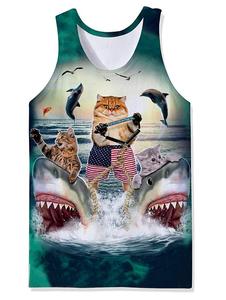 การพิมพ์ระเหิดSingletsแขนกุดเสื้อยืดเสื้อกล้าม,วิ่งโยคะยิมเสื้อกล้าม - Product Image 5