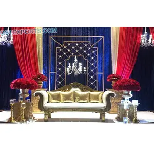 Cadre mural élégant et moderne pour bougies en métal, magnifique décoration des coulisses pour les mariages, produit de panneau - Product Image 1
