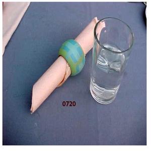 Porte-ronds de serviette peints en bois décoratif pour table à dîner fêtes de mariage et restaurant - Product Image 1