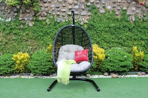 Eagle Collection RAHM-002A Style 3 Outdoor Furniture Top Selling UV Resistant All Weather Rattan <b>Egg</b> <b>Chair</b> Hammock for <b>Gardens</b> - Product Image 2