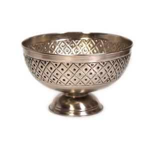 Bol de service de fruits de luxe en Aluminium, de style européen, Design décoratif en métal gaufré - Product Image 1