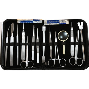 Juego Básico de 10 Instrumentos Quirúrgicos de Disección para Estudiantes, Pinzas de Acero Inoxidable en Estuche de Cuero, Más Vendido al por Mayor - Product Image 1