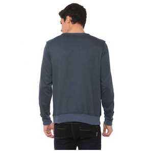 New Look, sudadera de cuello redondo verde sólido Unisex para hombre, Jersey de punto sostenible, Sudadera con capucha, rayas laterales bordadas, anticontracción - Product Image 3