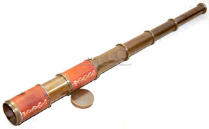 Nautique Antique Royal Marin Télescope Nautique Vintage Laiton Télescopes Cuir Wrap 16 pouces Télescope cadeau - Product Image 2