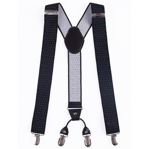 Mens Nero <span class=keywords><strong>Bretelle</strong></span> Largo Elastico Regolabile In Pelle <span class=keywords><strong>Bretelle</strong></span> Y Forma Con Una Forte Clip di - Product Image 2