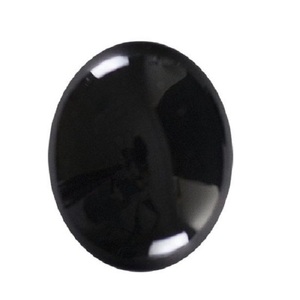 Haute qualité agate noire ovale bijoux pendentif pierre ovale Cabochon bijoux pierre naturelle guérison cristal pierres précieuses grossiste - Product Image 2