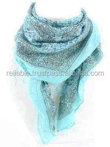 European Style Summer <b>Scarf</b> <b>for</b> Adults and Girls 100% Cotton Lightweight Latest Design - Product Image 2