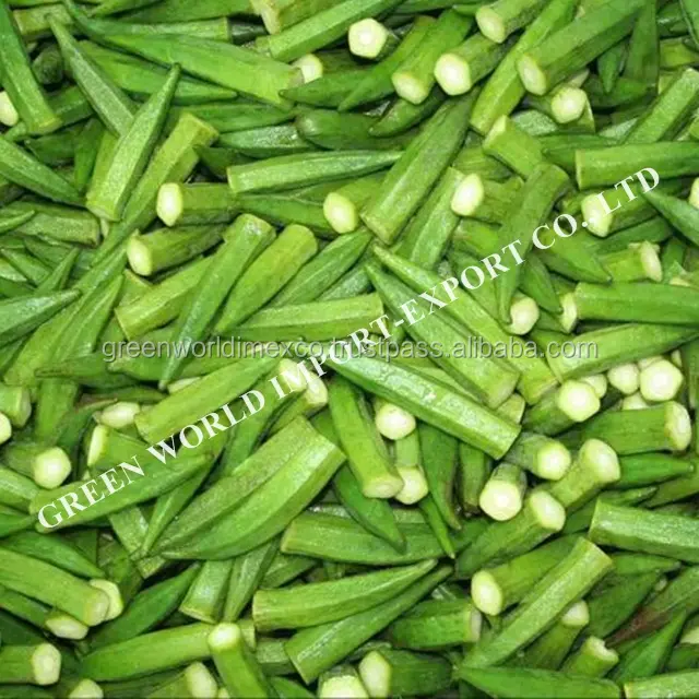 FROZEN OKRA kualitas terbaik-HARGA TERBAIK IQF FROZEN OKRA dari GREEN WORLD VIETNAM-sayuran beku kelas atas