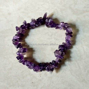 Bracelet unisexe en argent tibétain de style punk avec des éclats d'agate par Agate Guru - Product Image 1