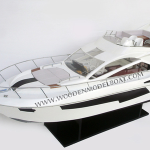 SUNSEEKER 68 SPORT YACHT MODÈLE EN BOIS BATEAU Artisanat Nouveauté Cadeau - Product Image 1