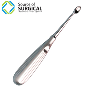 Instrumento quirúrgico de base de cureta de hueso de acero inoxidable manual - Product Image 1