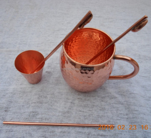 Taza de cobre de mula de Moscú de acero inoxidable personalizada con vidrio corto Jigger para viajes o regreso a la escuela café de Metal de calidad para tazas - Product Image 3