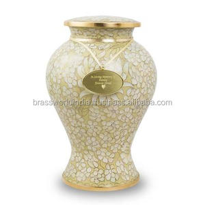 Urna Funeraria de Metal Estilo Americano con Diseño de Aves en Cloisonné - Product Image 4