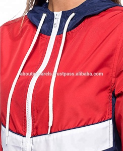 Raglan เสื้อแจ็คเก็ตกันลมผ้าไนลอน Anorak,เสื้อแขนยาวมีสไตล์น้ำหนักเบาผลิตตามสั่งปี100% - Product Image 3