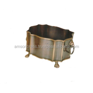 Finitions antiques Poignée latérale Pots de fleurs et jardinières Grande jardinière en métal de haute qualité Jardinière décorative en cuivre - Product Image 5