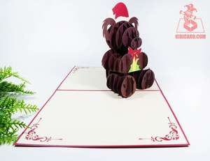 การ์ดคริสต์มาส kiricard น่ารักงานฝีมือโคอาล่าการ์ดป๊อปอัพทำมือสุดหรูสุขสันต์วันคริสต์มาส - Product Image 2