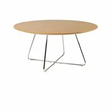 Ronde Ijzeren Tafel Met Houten Top