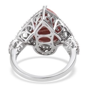 แหวนเงินแท้สีเงินออปซอลจากกัมพูชาเซอร์คอนแพลตตินั่มสีชมพูออสเตรเลีย - Product Image 3