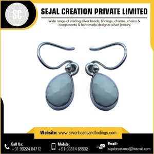 New Design 925 Sterling <b>Silver</b> Gemstone <b>Earrings</b> with <b>Pearl</b> for Wedding Gifts Parties Engagements - Product Image 2