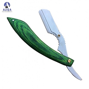 Lames professionnelles à double tranchant en bois naturel Rasoir manuel professionnel et de près pour hommes - Product Image 1