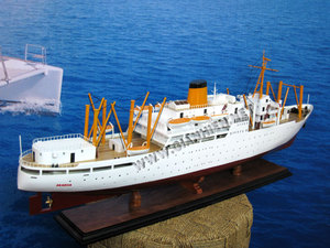 Akaroa MS โมเดลเรือสำราญทำจากไม้อุปกรณ์ของเล่นเป่าลมงานหัตถกรรม - Product Image 4