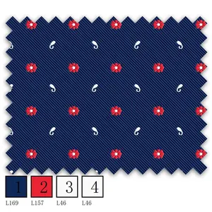Desenler özelleştirilmiş % 100% İpek jakarlı dokuma kumaş kravatlar toptan