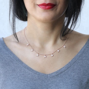 อินเทรนด์มินิมอลสร้อยคอออกแบบดาวตุรกีขายส่ง Handcrafted 925เครื่องประดับเงิน - Product Image 2