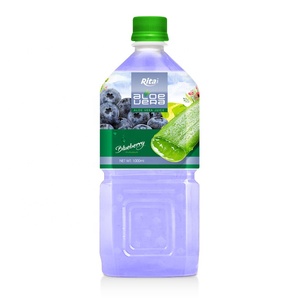 Boisson à l'aloe vera 100% naturelle de haute qualité de marque OEM, 1000 ml, avec saveur de grenade, purée de fruits et de légumes, jus en bouteille PET - Product Image 5
