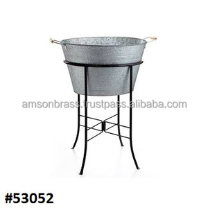 Decorative <b>Ice</b> <b>Bucket</b> Stand With Metal <b>Bucket</b> <b>Silver</b> <b>Ice</b> <b>Bucket</b>, Wine Cooler With Handle Bulk <b>Ice</b> Wine Cooler - Product Image 3