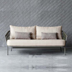 Alta calidad Venta caliente y diseños patio cuerda al aire libre Muebles de Jardín tesoros sofá de 2 plazas con un simple moderno elegante - Product Image 1