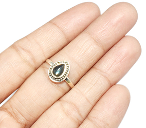 Bagues en argent Sterling 925 en Labradorite en forme de poire, bijoux en argent 925 en ligne - Product Image 4