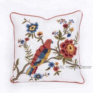 Funda De Almohada decorativa de algodón, funda de cojín bordada a mano de diseñador, almohada de cojín decorativa para el hogar indio - Product Image 1