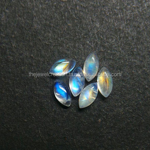 Piedra lunar de arcoíris Natural de 8mm y 10mm, piedra preciosa suelta de cabujón de marquesa a precio de fábrica mayorista, compre ahora, compre en línea - Product Image 2