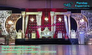 Décoration indienne de scène de mariage musulman, décor de scène pour fête musulmane Jodha Akbar, en vente - Product Image 6