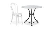Table de salle à manger ronde en marbre blanc naturel moderne de luxe avec base en fer mobilier de salle à manger pliable pour la maison