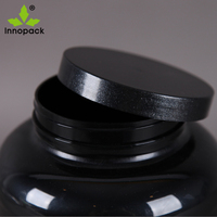 Pot de protéines Jet Black de 5 lb en plastique PET