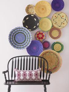 Wholesale 100% Handmade Eco-Friendly Wall Decor Art <b>Hanging</b> <b>Baskets</b> Modern Style <b>Rattan</b> (Straw Seagrass) Woven for Office Use - Product Image 2