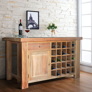 CONSOLE PORTE-BOUTEILLES RÉCUPÉRÉ MEUBLES EN TECK - Product Image 1