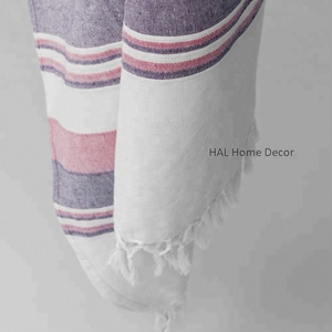 Hecho a mano indio manta de cama venta al por mayor de punto de algodón manta tiro grueso suave mexicana decorativos mantas - Product Image 2