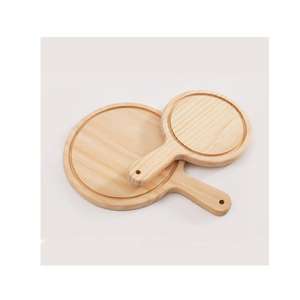 Plaque à pizza en bois de haute qualité avec logo personnalisé 3 pièces de tailles différentes avec poignée produit de vente supérieur - Product Image 2