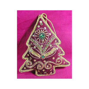 Embroidery Christmas Hanging Tree Ornament - Product Image 1